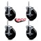 Service Caster 5 Inch Soft Rubber Wheel Swivel 34 Inch Threaded Stem Caster Set with Brake SCC SCC-TS20S514-SRS-TLB-34212-4 - alternate 3